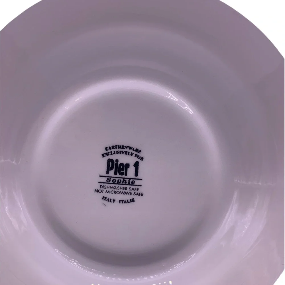 Set/2 Pier 1 Sophie Earthenware Soup Pasta Bowls Made in Italy 9 3/8 Retired